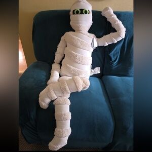 New Isaac Mizrahi LARGE 60 inch glow in the dark mummy pillow.